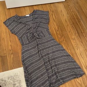 Grey Striped Dress